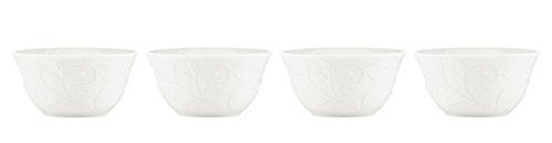 Opal Innocence Carved Dessert Bowls, White