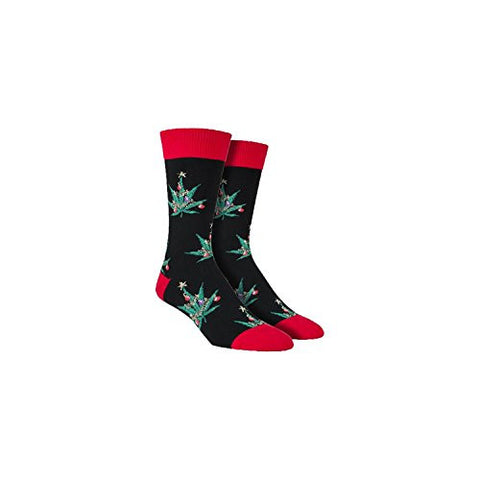 Men's Pot Lovers Xmas Socks, Black