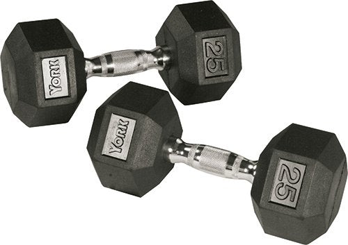 7.5 lbs Rubber Hex with Chrome Ergo Handle