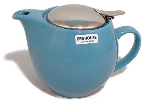 Bee House Ceramic Round Teapot (SkyBlue)