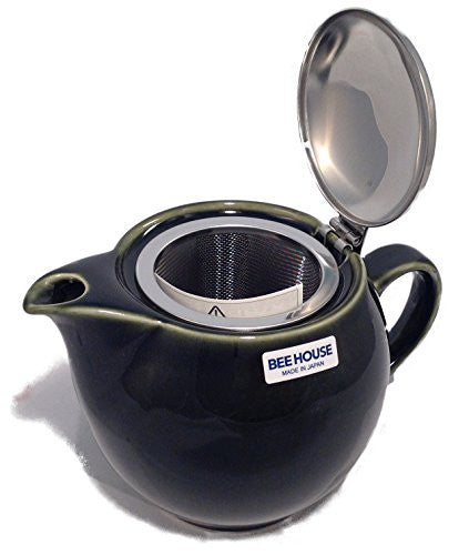 Bee House Ceramic Round Teapot (AntiqueGreen)