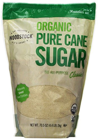 WOODSTOCK Confections - Evap Cane Sugar/Sugar - Organic Sugar; Pure Cane 4.4lb