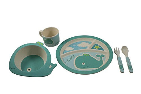 Wiley The Whale 5 Pcs. Kids Dinnerware Set
