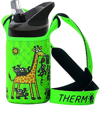 St. Steel thermo bottle 18/8+neopr. cover  - 0,35L  - Jungle Sports