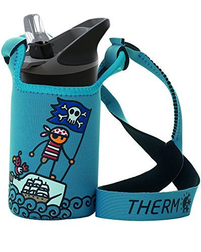 St. Steel thermo bottle 18/8+neopr. cover - 0,35L - Patapalo