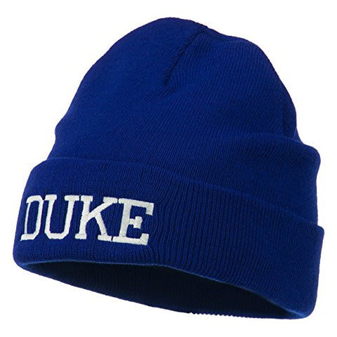 MG:e4Hats, Halloween Character Duke Embroidered Beanie - Royal (fitting up to XL)