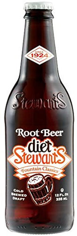 Stewart's Soda Diet Root Beer 24 Count 12 Oz
