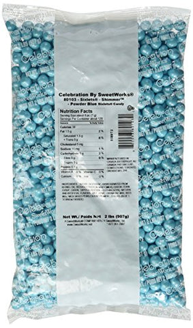 Shimmer Sixlets Powder Blue 2 lb. Bag