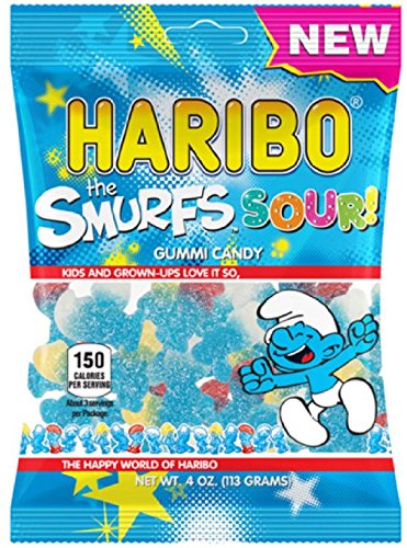 Haribo Sour Smurfs, 4oz