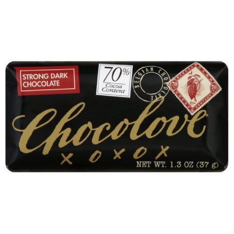 CHOCOLOVE, XOXO STRONG DARK MINI BAR 1.3OZ