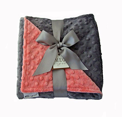 Coral & Charcoal Blanket