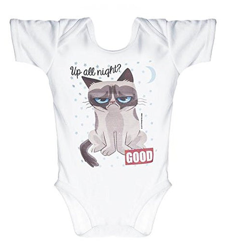 Grumpy Cat Diaper Shirt - Up All Night Good