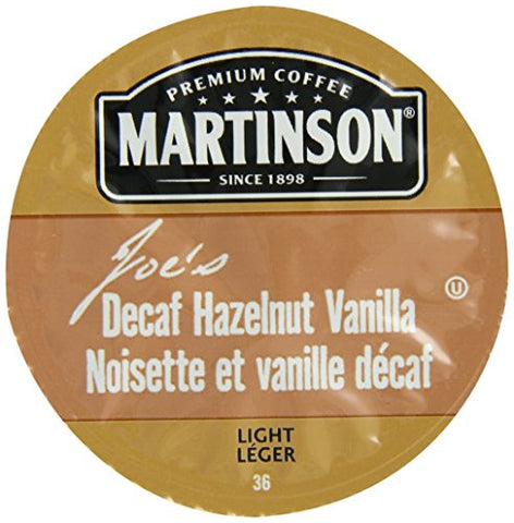 MARTINSON COFFEE, HAZELNUT VANILLA DECAF (24 SINGLE SERVE CUPS)