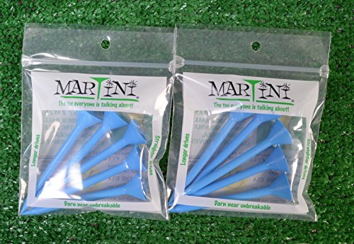 Martini Golf Tees - 3" - Blue, 5 Pack