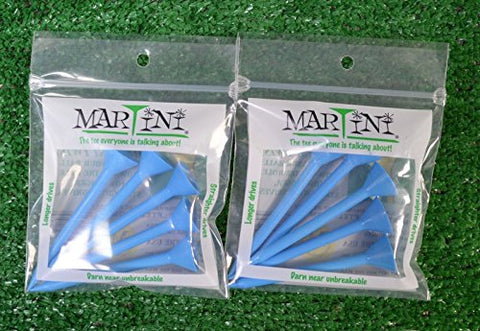 Martini Golf Tees - 3" - Blue, 5 Pack