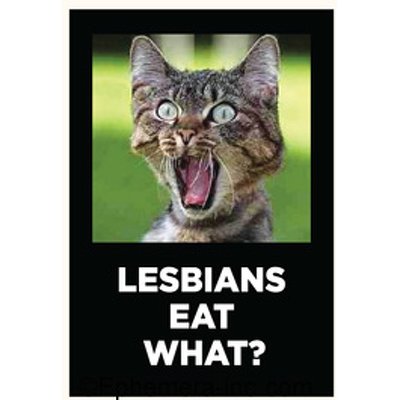Lesbians eat what? - Rectangular Magnet
