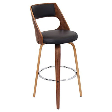 Cecina Barstool, Walnut/Brown