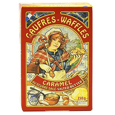 Biscuiterie Dunkerquoise Caramel Pure Butter Waffles,5.3oz.