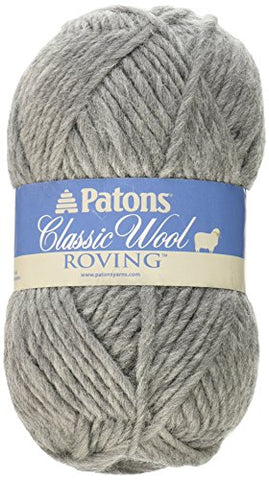 Patons Classic Wool Roving Grey 120 Yards 3.5 OZ