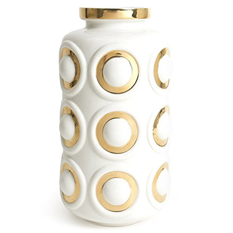 Circles Futura Vase- White and Gold