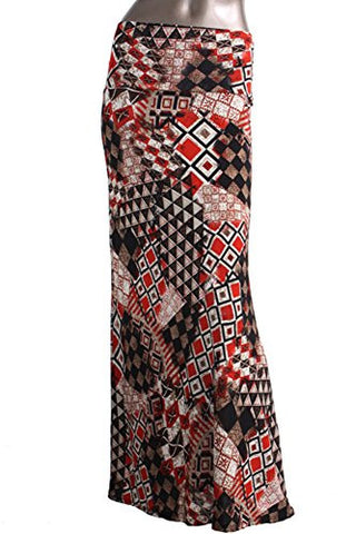 Azules Women's Maxi Skirt -Stretchy, Soft Fabric (F19 / Small)