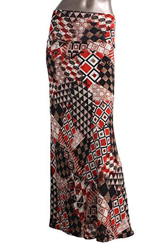 Azules Women's Maxi Skirt -Stretchy, Soft Fabric (F19 / Medium)