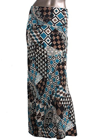 Azules Women's Maxi Skirt -Stretchy, Soft Fabric (F18 / Small)