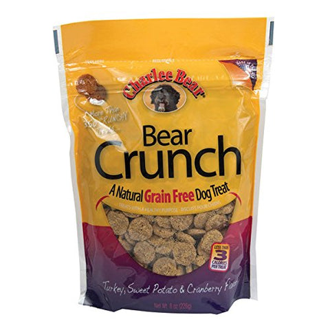 Charlee Bear Grain Free Bear Crunch Treats Turkey, Sweet Potato & Cranberry 8 oz.