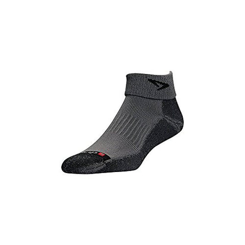Drymax - Specialty, Lite Trail Run 1/4 Crew Turndown - Gray/Anthracite, S