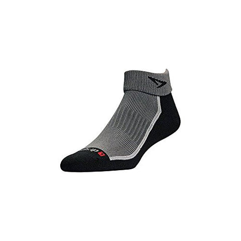 Drymax - Specialty, Trail Run 1/4 Crew/Turndown - Gray/Black, M