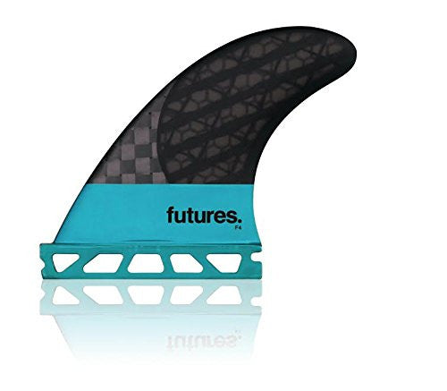 F4 V2 Blackstix 3.0 Thruster Surfboard Fin Set - Blue