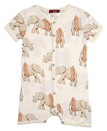 Bamboo Shortall Romper, Tutu Elephant, 6-12M
