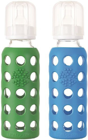 Lifefactory Baby Bundle - Bottle Set - Ocean/Grass Green - 9 oz - 2 pk