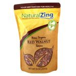 Natural Zing Red Walnut Halves (Raw, Organic) 16 oz
