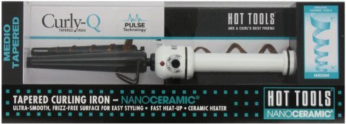 HOT TOOLS HTBW1851 Medium Tapered Curling Iron, Black/White, 1/2 to 1 Inch by Hot Tools