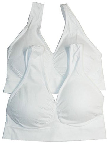 Seamless Bra Top - White, One Size (Pack of 2)