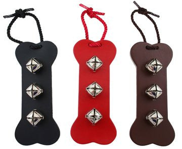 Dog Bone Door Bell Hangers - Brown