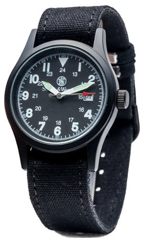 Smith And Wesson - Military Watch - 3 Changeable Straps, Gift Set, Black Face