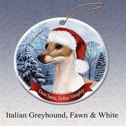 Howliday Ornaments - Italian Greyhound (Fawn)