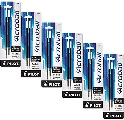 Acroball Pro Ball Point Refill, Medium - 2 Pack, Blue Ink