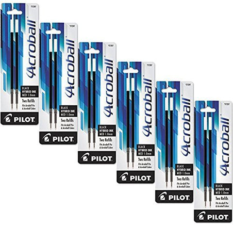 Acroball Pro Ball Point Refill, Medium - 2 Pack, Blue Ink