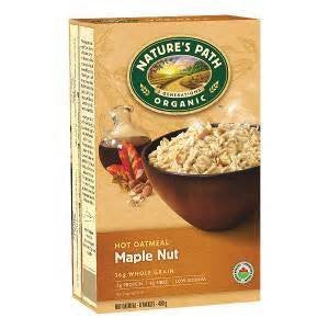 Hot Cereal Oatmeal Maple Nut, 8ct At least 95% Organic, 14 oz