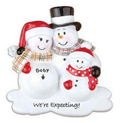 We're Expecting w/ 1 Child Personalized Christmas Ornament