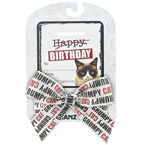 Cat Sentiments "Happy Birthday" Bow & Card