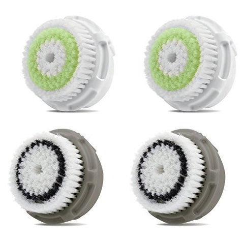 2-Pack of Facial Brush Heads Normal Skin And 2-Pack of Facial Brush Heads Acne Prone Skin