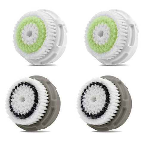 2-Pack of Facial Brush Heads Normal Skin And 2-Pack of Facial Brush Heads Acne Prone Skin