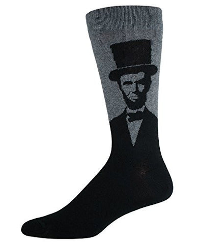 Men's King Size Lincoln Crew Socks, Charcoal Heather