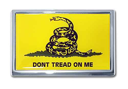 Don?t Tread On Me Chrome Emblem - Domed Color Insert