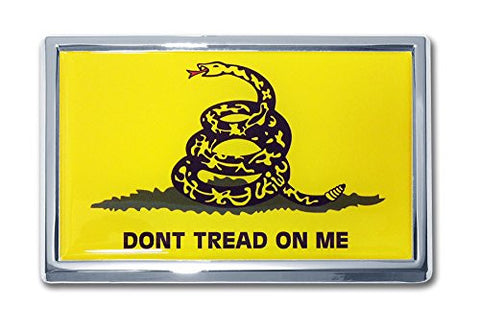 Don?t Tread On Me Chrome Emblem - Domed Color Insert