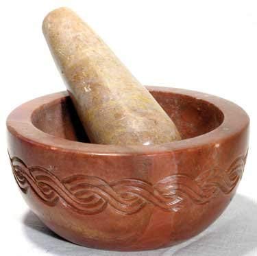 Celtic Soapstone Mortar & Pestle Set 2" X 4"